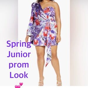 Lavish Alice Purple Floral Asymmetrical Dress
Worn once